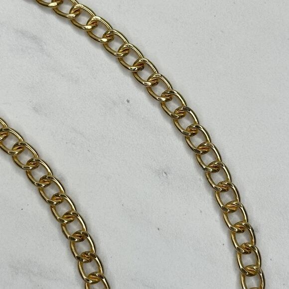 Gold Tone Chain Link Crossbody Purse Handbag Replacement Strap 50" โจ - Picture 4 of 14